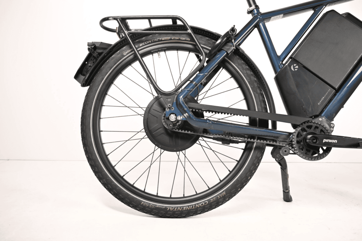 Achterwielmotor in de naaf van een Klever N Rogue speed pedelec